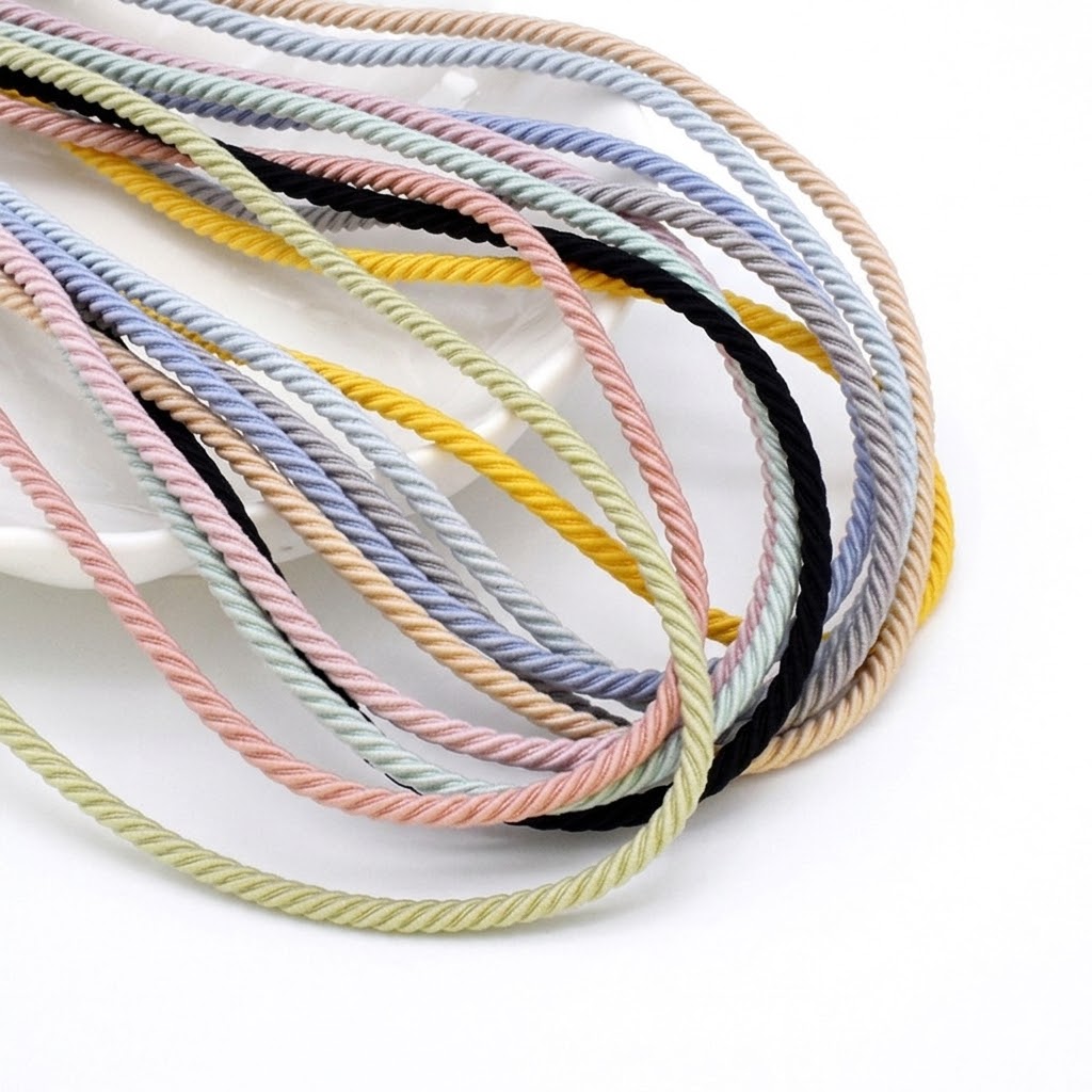 Art And Craft Hair - 5M/Lot 2,5mm Elastisch Koord Gevlochten Elastische