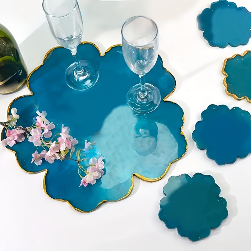 Resin Casting Mold - 5 stuks spiegelvormige grote bloem kleine