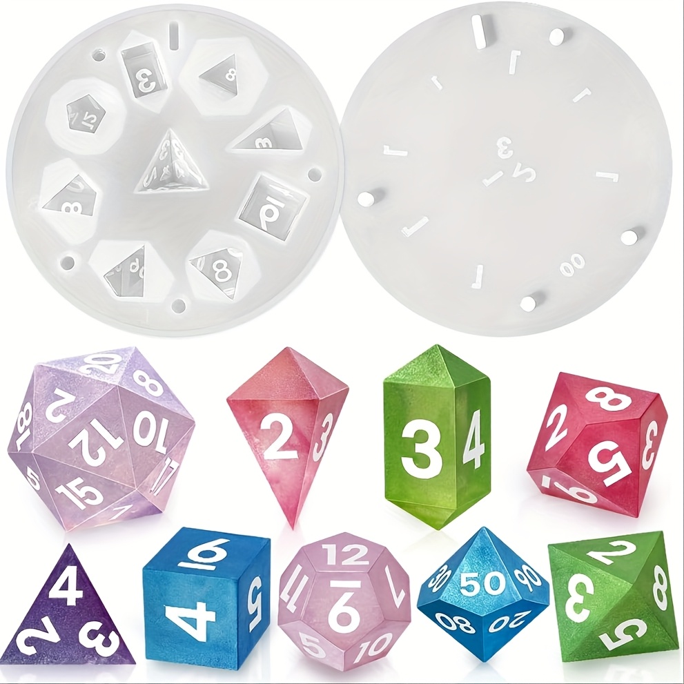 Resin Casting Mold - 1 set siliconenhars gietvormen, 7-holte scherpe