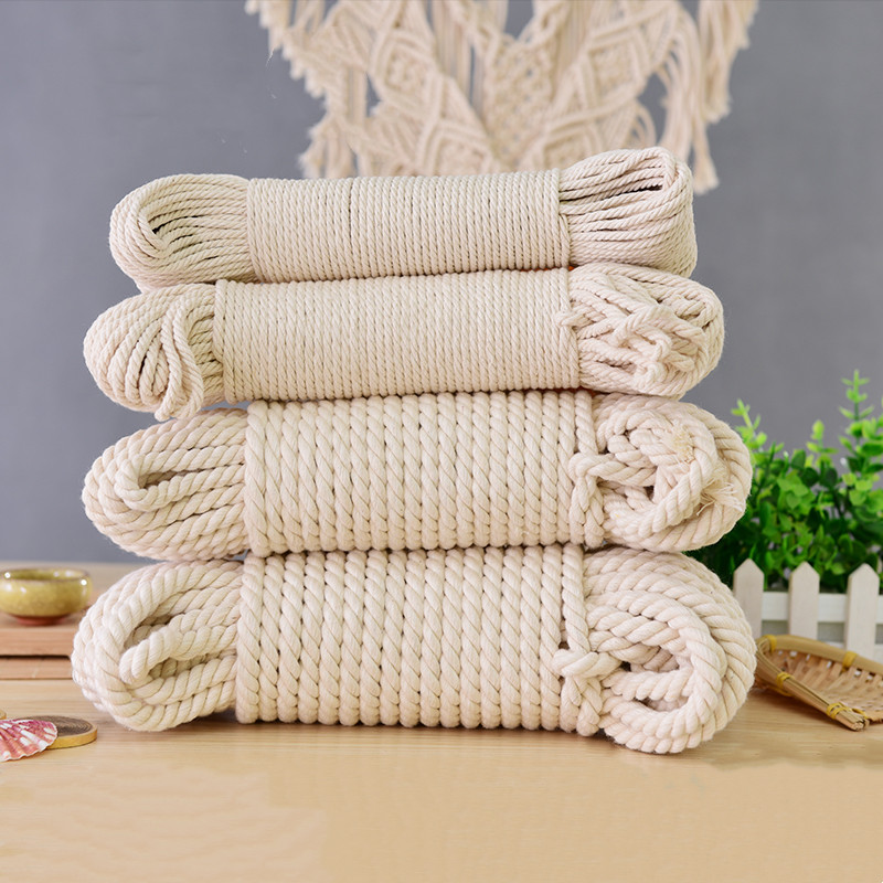 Macrame Cord Cotton - 1-25M Natuurlijke Katoen Twisted Touw 1.5-20Mm