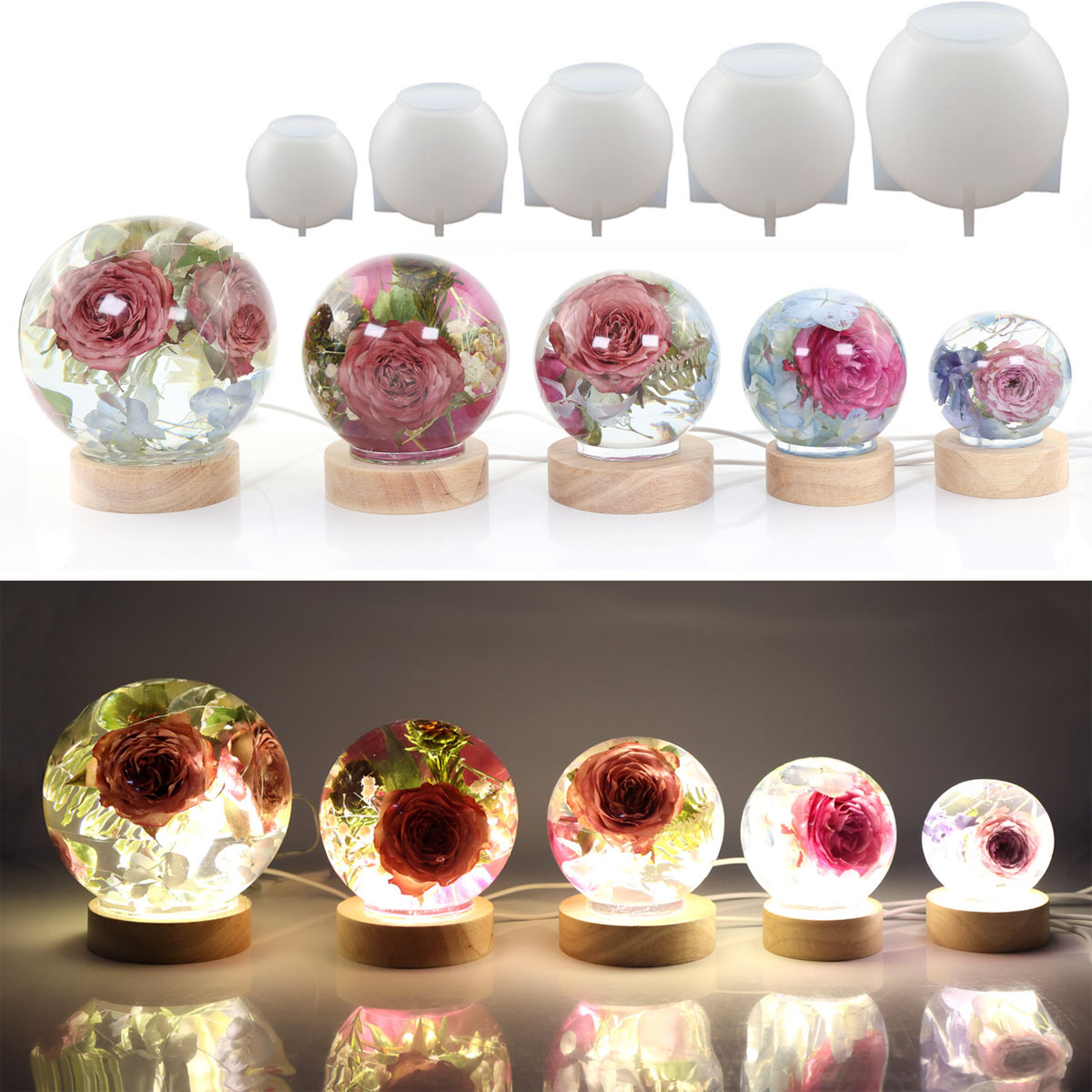 Resin Casting Mold - 65-120mm bol bal siliconen mal voor