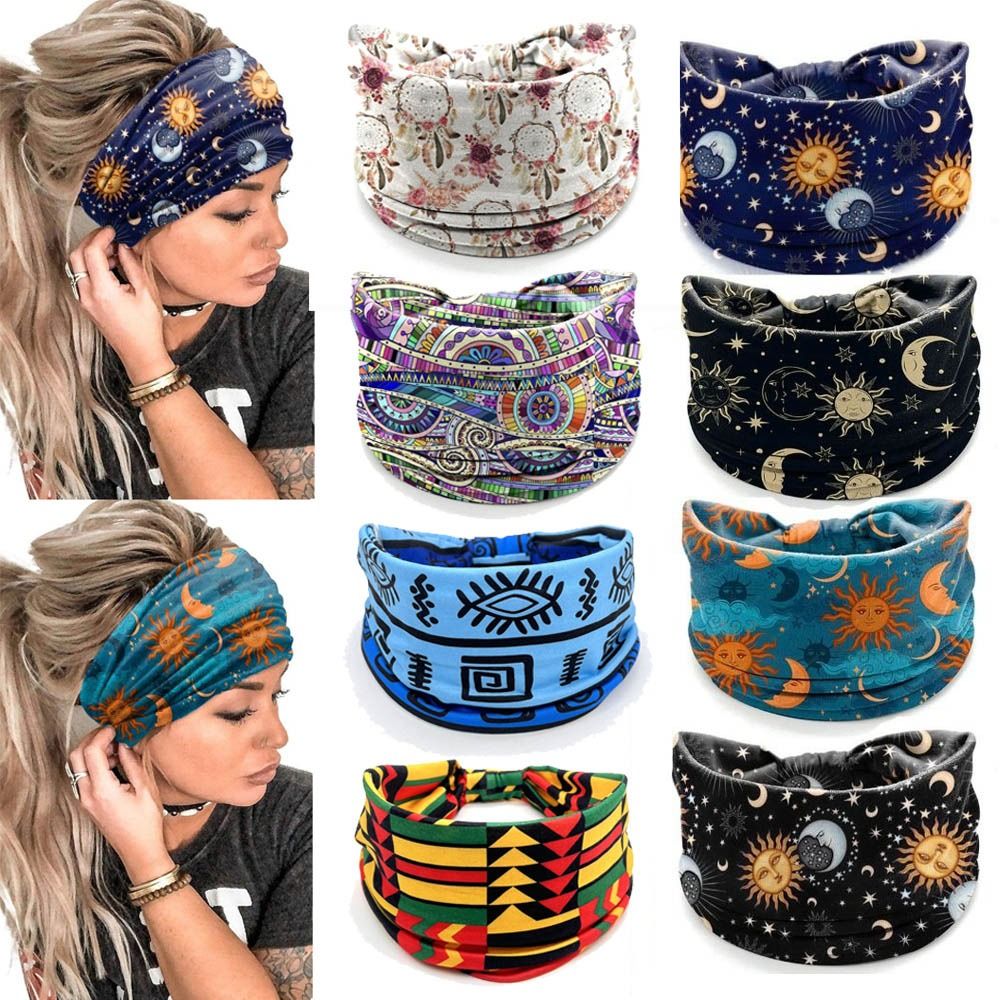 Art And Craft Hair - Nieuwe elastische brede hoofdbanden Vintage knoop