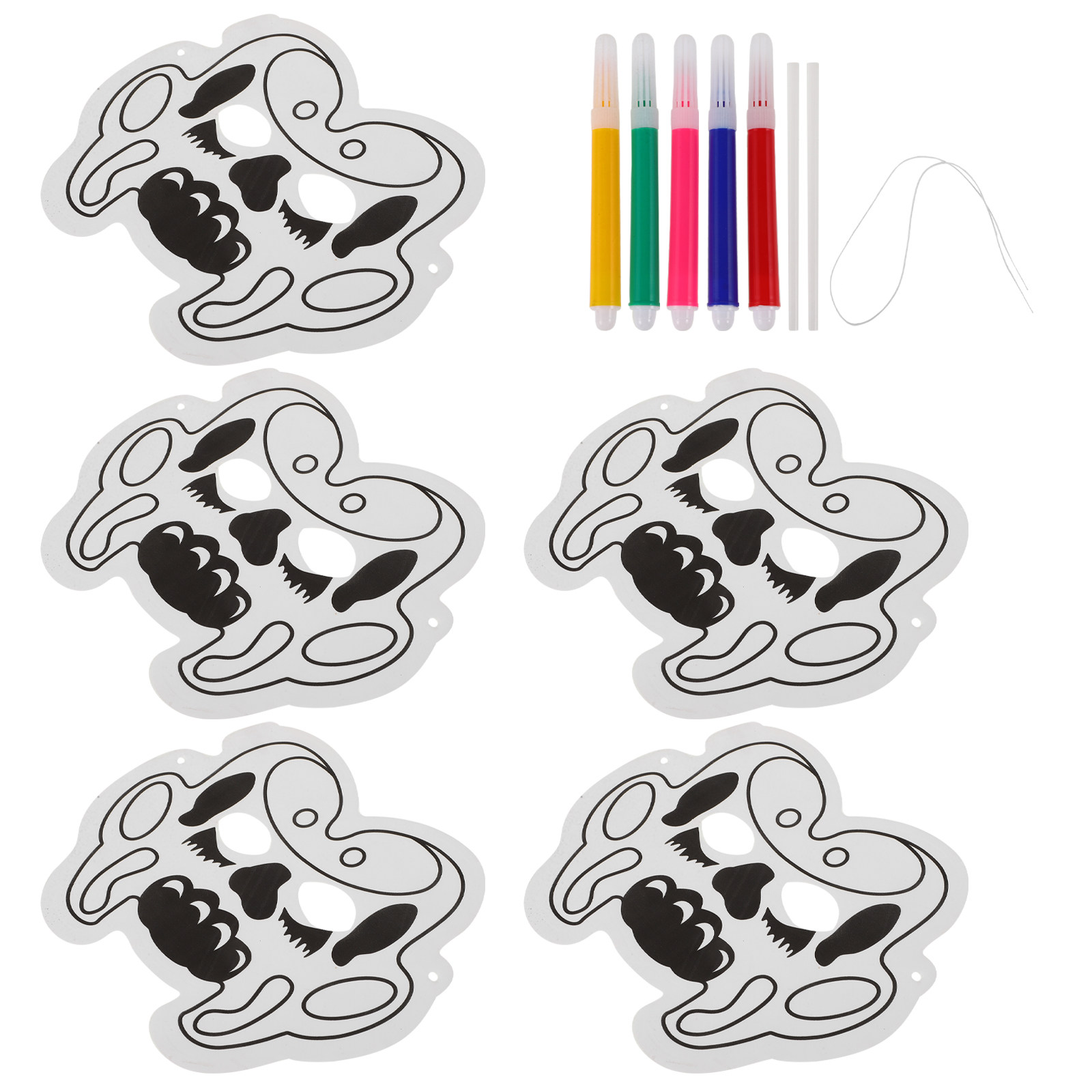 Art Craft Classes - 1Set DIY Graffiti Ballonmasker Leeg Dierenvormig