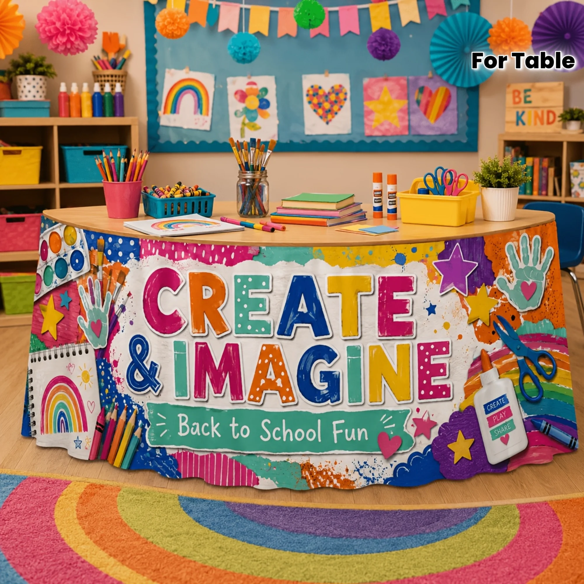Art Craft Classes - Feesttafelrok 1 is geschikt voor schoolevenementen,