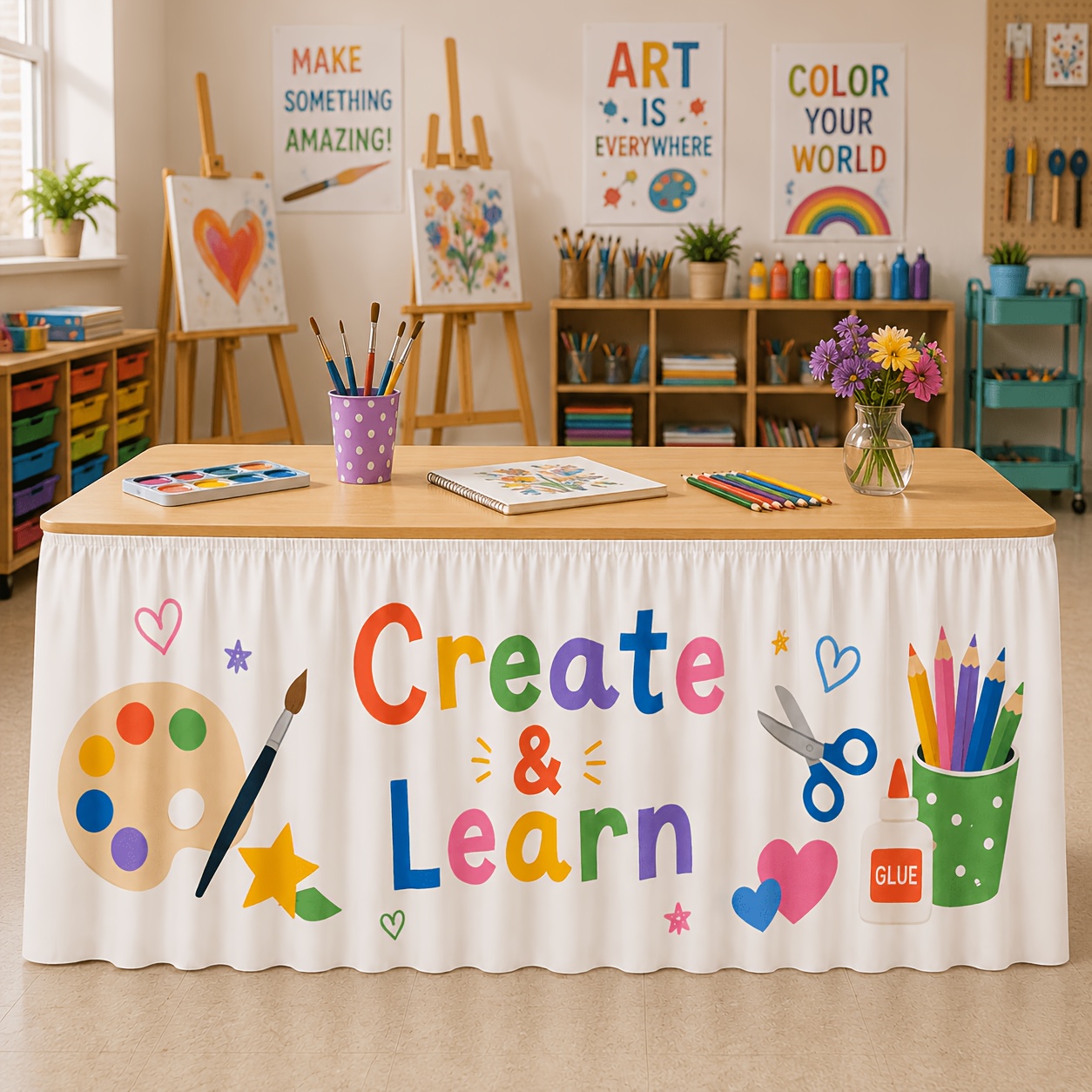1 tafelkleed-tafelrok, creatie - Art Craft Classes recensie en prijs