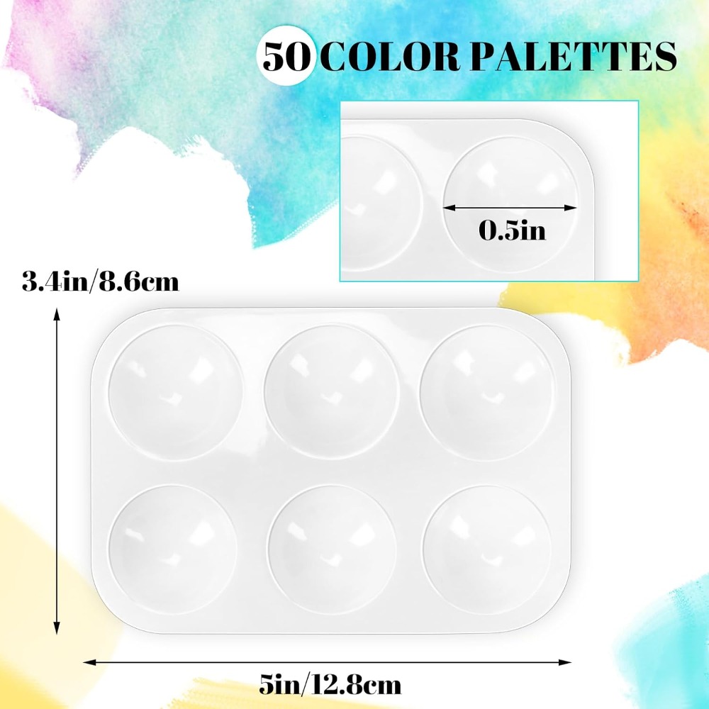 50-pack 6-vakjes plastic verfp - Art Craft Classes recensie en prijs