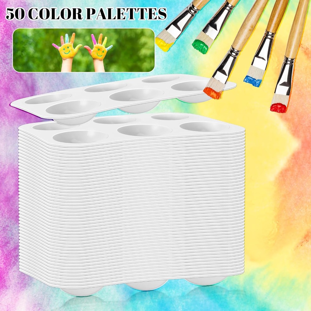 50-pack 6-vakjes plastic verfp - Art Craft Classes recensie en prijs