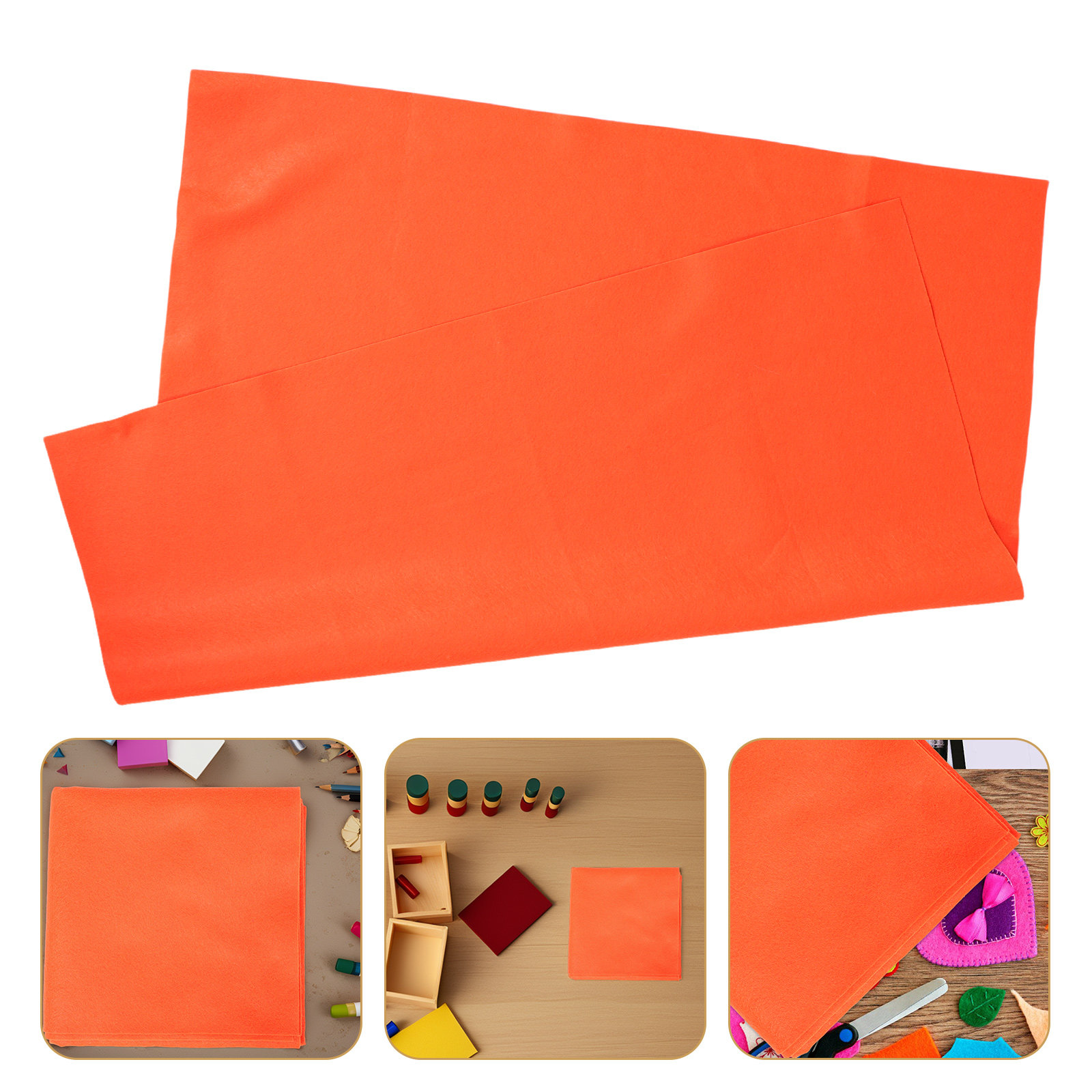 Oranje vilten stoffen vellen,  - Art Craft Classes recensie en prijs